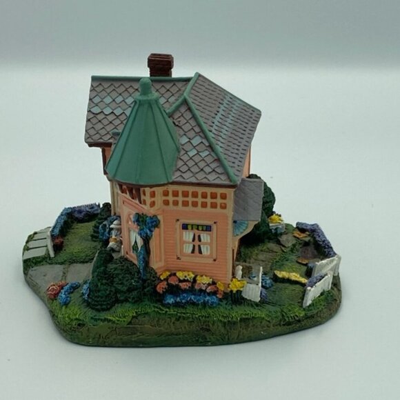 Vtg LeVan Studios Lilac Cottage Hawthorne Victoria Grove Collection Hand Painted - Picture 2 of 6